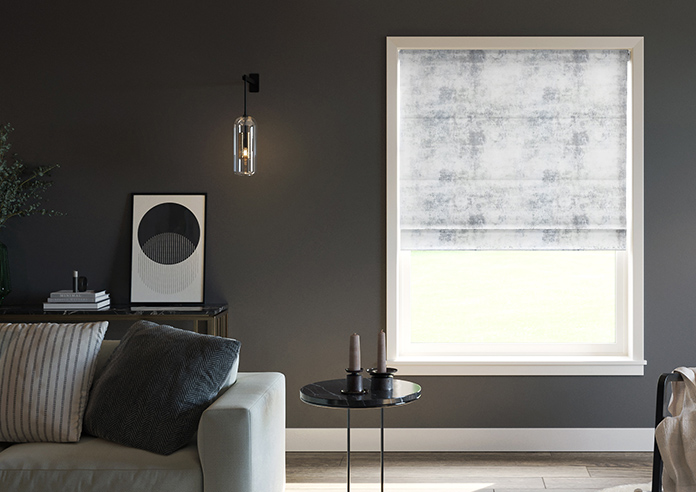 Nebula, Silver Frost - Motorised Roman Blind - Image 3